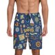 thumbnail image 1 of Fotbe Marine Nautical Pantalones Cortos de Pijama para Hombre, Ropa de Dormir, Pantalones de Pijama Cortos para Hombre-4X-Large, 1 of 6