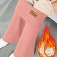 thumbnail image 5 of Fleece Lined Pants Women Winter Thermal Warm Flare Leggings Comfy Soft High Waisted Yoga Pants Pink 2XL, 5 of 5