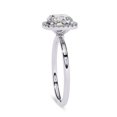 thumbnail image 4 of IGI Certified Lab Grown Diamond Halo Solitaire Engagement Rings for Women, Center 7mm Cushion Cut Anniversary Wedding Rings In 14K Solid White Gold F-G, VS-SI Quality (1.90 Cttw) Ring Size-4, 4 of 7