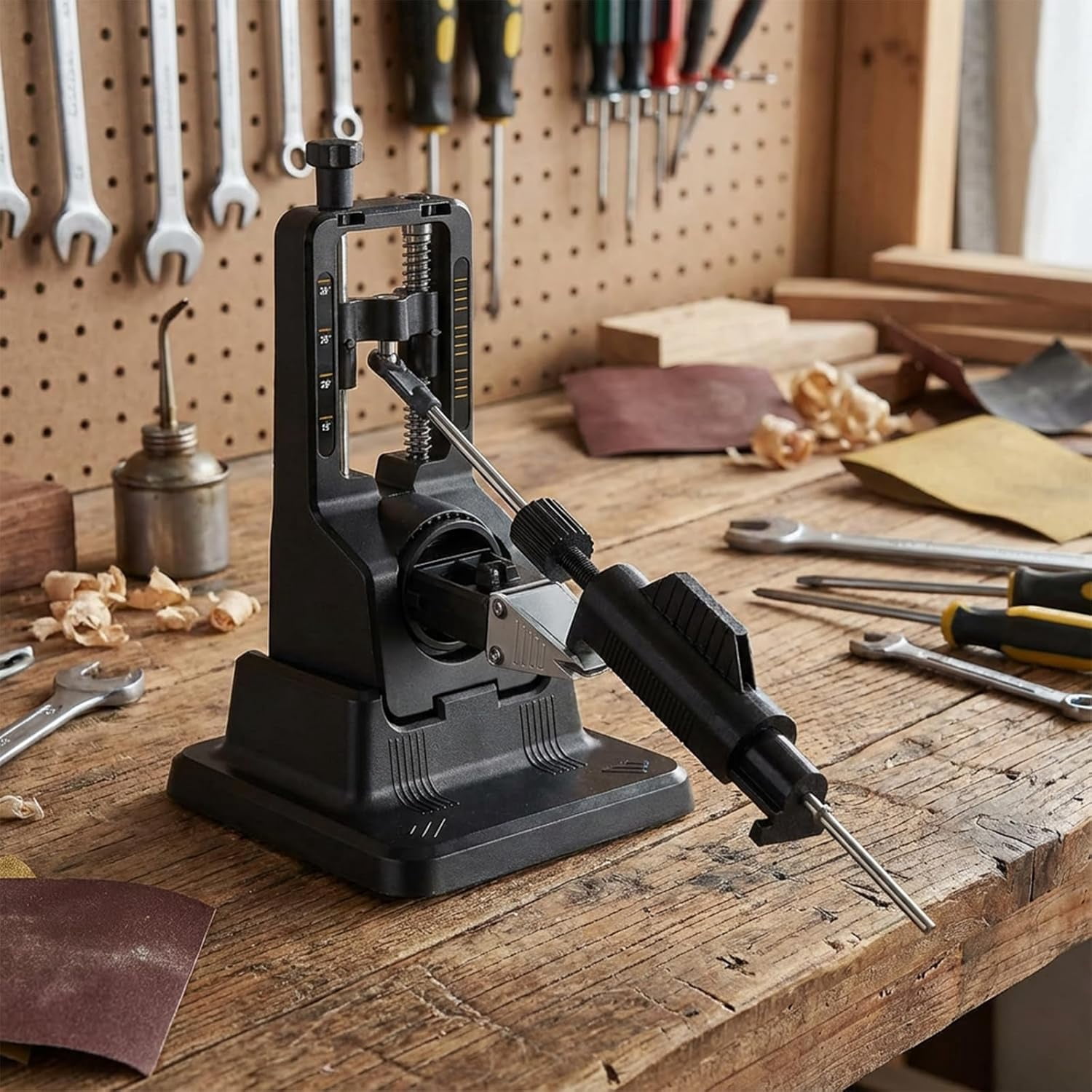 Knife Sharpener Stone Holder for Work Sharp | Fits 3 1/8'' up to 6'' Inch Sharpening Stones | Compatible with Precision Adjust System | Expands Stone Options | Enhances Sharpening Flexibility