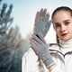 thumbnail image 5 of Guante de pantalla táctil con tapa para para mujer, guantes térmicos a prueba para invierno, cálidos para pesca, conducción, Gris Hugo Guantes de invierno, 5 of 10