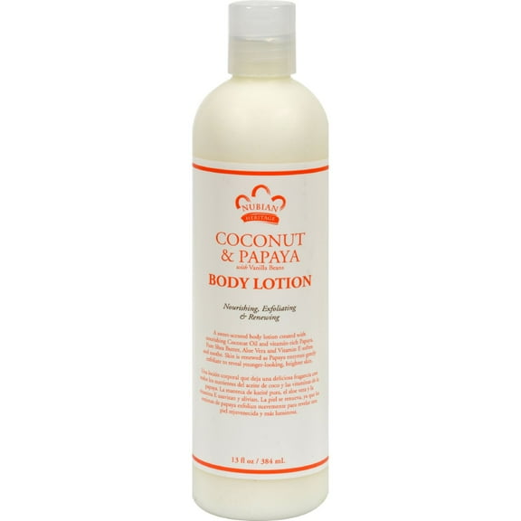 Nubian Heritage Lotion, Coconut and Papaya 13 oz (Pack of 2)