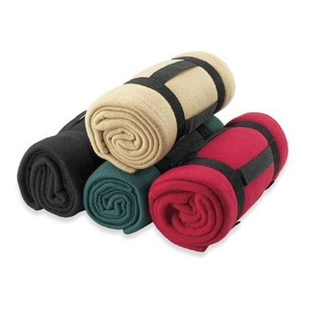Picnic at Ascot 208-BLK Fleece Blanket with Carrier Black