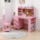 thumbnail image 1 of Escritorio y Silla para Niños, Mesa de Estudio de Madera con Estante de Almacenamiento y Panel de Corcho, Escritorio para Aprendizaje Infantil, 1 of 5
