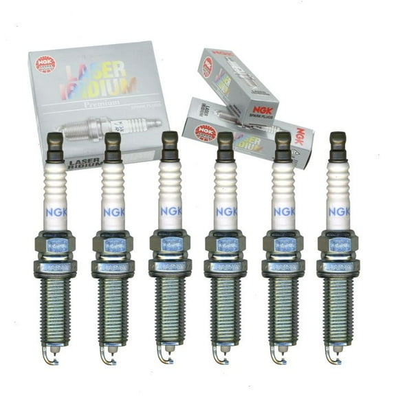 6 pc NGK Laser Iridium Spark Plugs compatible with Infiniti QX50 3.7L V6 2014-2017