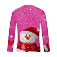 thumbnail image 5 of Awdenio Mens Shirts Christmas Snowman Shirt Long Sleeve Round Neck Loose Fit Holiday Party Pullover Tops T-shirt,Size 2XL, 5 of 5