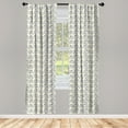 thumbnail image 4 of Ambesonne Autumn Window Curtains, Romantic Falling Leaves Art, Each 28" W x 84" L, Pale Yellow Charcoal Grey, 4 of 4