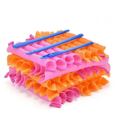 OEQOWBBU 40pcs Heatless Spiral Hair Curlers for Long Hair No Heat Curlers 22inch/55cm Magic Curls Hair Rollers with Styling Hooks for Women Kids
