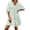Green, variant on Women Summer Dresses Striped Mini Dress Half Sleeve Button Down Tiered Flowy Beach Vacation Outfits Pockets