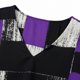 thumbnail image 4 of Camisas de Manga 3/4 de Mujer Elegante Blusa Suelta con Cuello en V con Estampado Floral Geométrico para Trajes Informales, de Trabajo O Sociales, 4 of 6