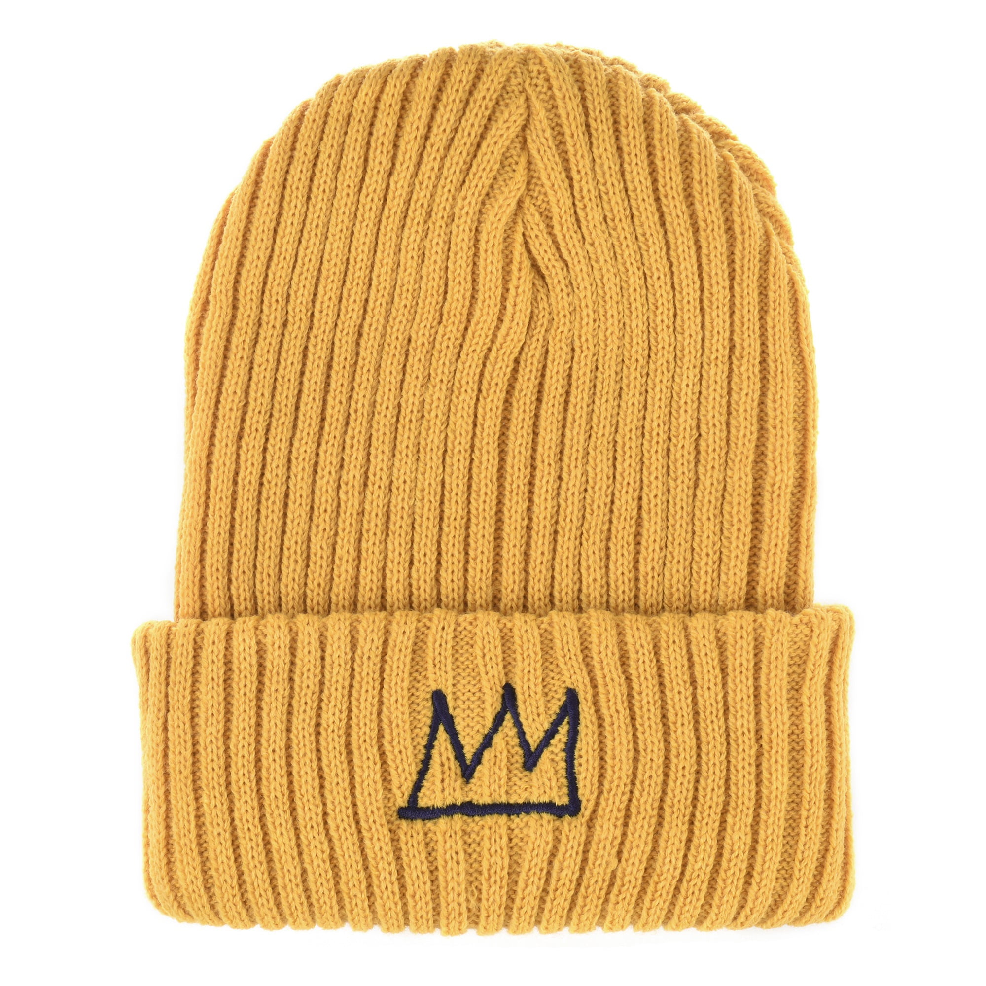 WITHMOONS Beanie Hat Jean-Michel Basquiat Crown Embroidery Slouchy