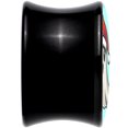 thumbnail image 4 of Body Candy 9/16 Holiday Christmas Spirit Ghost Black Acrylic Saddle Plug Set, 4 of 4