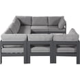 thumbnail image 4 of Meridian Furniture Nizuc Sectionnel Modulaire d'Extérieur Gris pour Patio, 4 of 8