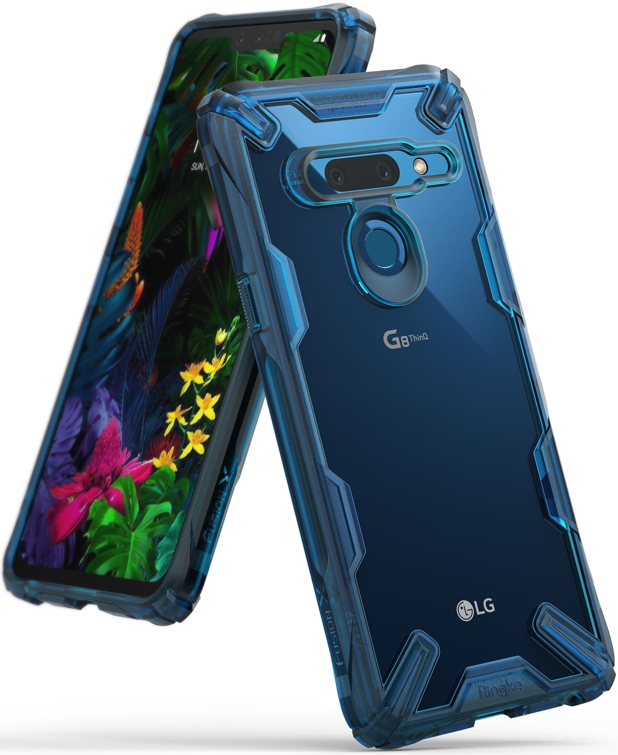 Ringke FusionX Case Compatible with LG G8 ThinQ, Transparent Hard Back