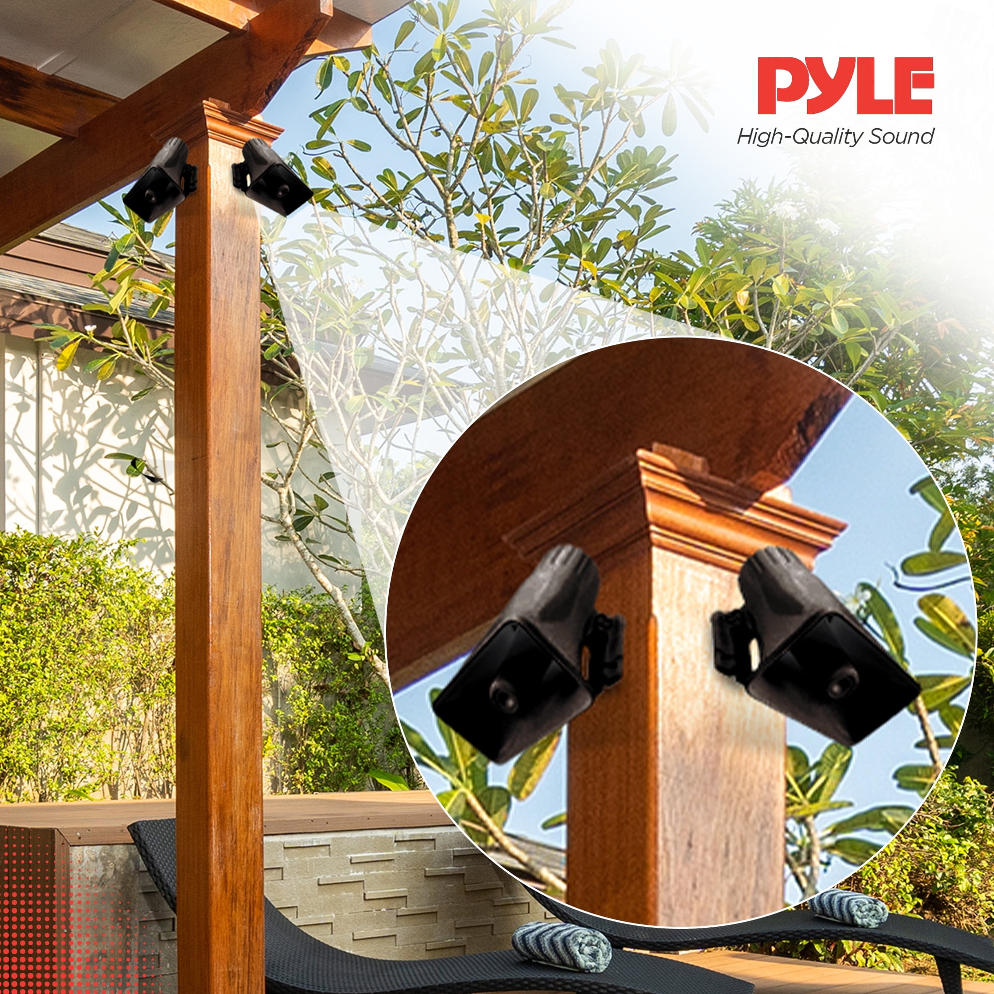 Pyle 8" Portable PA Horn Speaker, Indoor/Outdoor Use, 65W Peak Power, Black