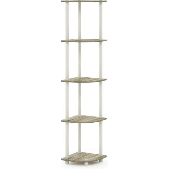 5 Tier Corner Display Rack Multipurpose Shelving Unit, 1-Pack, Espresso/Black