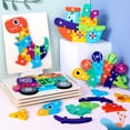 thumbnail image 3 of 4 Kit de construcción para niños, rompecabezas de dinosaurio, tablero 3d portátil, suministros, regalo de Navidad, 3 of 3