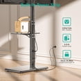 thumbnail image 2 of Wali Soporte Universal Para Tv De Piso Con Toma De Corriente Y Estante Av Extraíble Para Tv De 32 A 75 Pulgadas, Hasta 110 Libras, Giratorio Y Altura Ajustable, Soporte De Tv Alto Para Dormitorio, Hog, 2 of 5