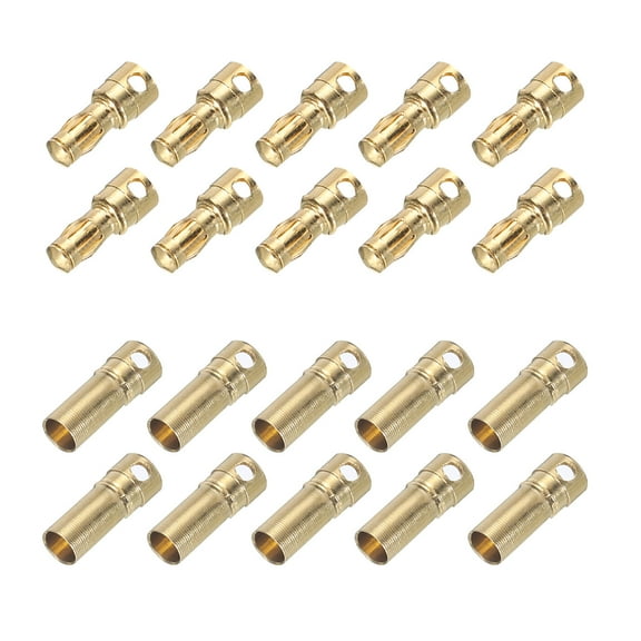 Uxcell 10 Pairs Banana Plugs Connector 3.5mm Male Female Banana Plugs for Speaker Wire RC Battery