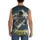 thumbnail image 4 of Fotbe Astronaut Soccer Field Men's Camiseta sin Mangas Estampada para Hombres, Playera Casual para Gimnasio, Entrenamiento, Playa-Medium, 4 of 7