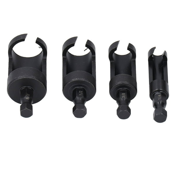 Broca de Taladro de Cortador de Madera, Juego de Cortador de Tapón de Madera 1/4 Pulgada de Hexadecimas 1/4 Pulgadas 3/8in 1/2in 5/8in Acero de Carbono para Carpintería