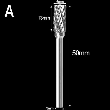 

BAMILL 1pc 3x6mm Tungsten Carbide Burrs Rotary Drill Die Grinder Carving Bit Double Cut