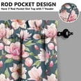thumbnail image 5 of Pioneer Kitchen Curtains and Valance Set 24 Inch Tier Retro Flowers Green Illustration Curtains Small Drapes for Cafe Living Room Bathroom Farmhouse 3 Pieces Set Rod Pocket, 5 of 6