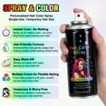 thumbnail image 3 of Instant Hair Color Spray - 10 Washable Colors for Parties, Festivals & Fun | Non-Toxic & Easy to Wash Out, Gray, 4.22fl.oz, 3 of 9