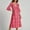 Red, variant on Youyipin Womens Summer Dresses For Women 2025 Casual V Neck Floral Bohemian Wrap 3/4 Sleeve Midi Boho Formal Dresses For Women