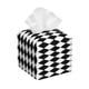thumbnail image 1 of Fotbe Black And White Diamonds Porta Pañuelos Decorativo de Cuero, Caja Cuadrada Moderna para Pañuelos Faciales, Organizador y Dispensador 5x5x5'', 1 of 7