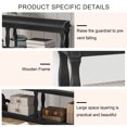 thumbnail image 4 of Hassch 59.8 Inch Long Console Table, Narrow Sofa Table Behind Couch with Storage Shelves and Raised Baffle for Hallway Living Room, Accent Furniture, Black, 4 of 9