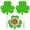 Green(4pcs), variant on St Patricks Day Placemats Set of 4, Felt Green Shamrock Place Mats, Lucky Clover Table Mats for St Patrick's Day Irish Holiday Party Kitchen Dining Outdoor Indoor Decoration