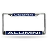 Connecticut UCONN Huskies Alumni Chrome Metal Laser Cut License Plate Frame