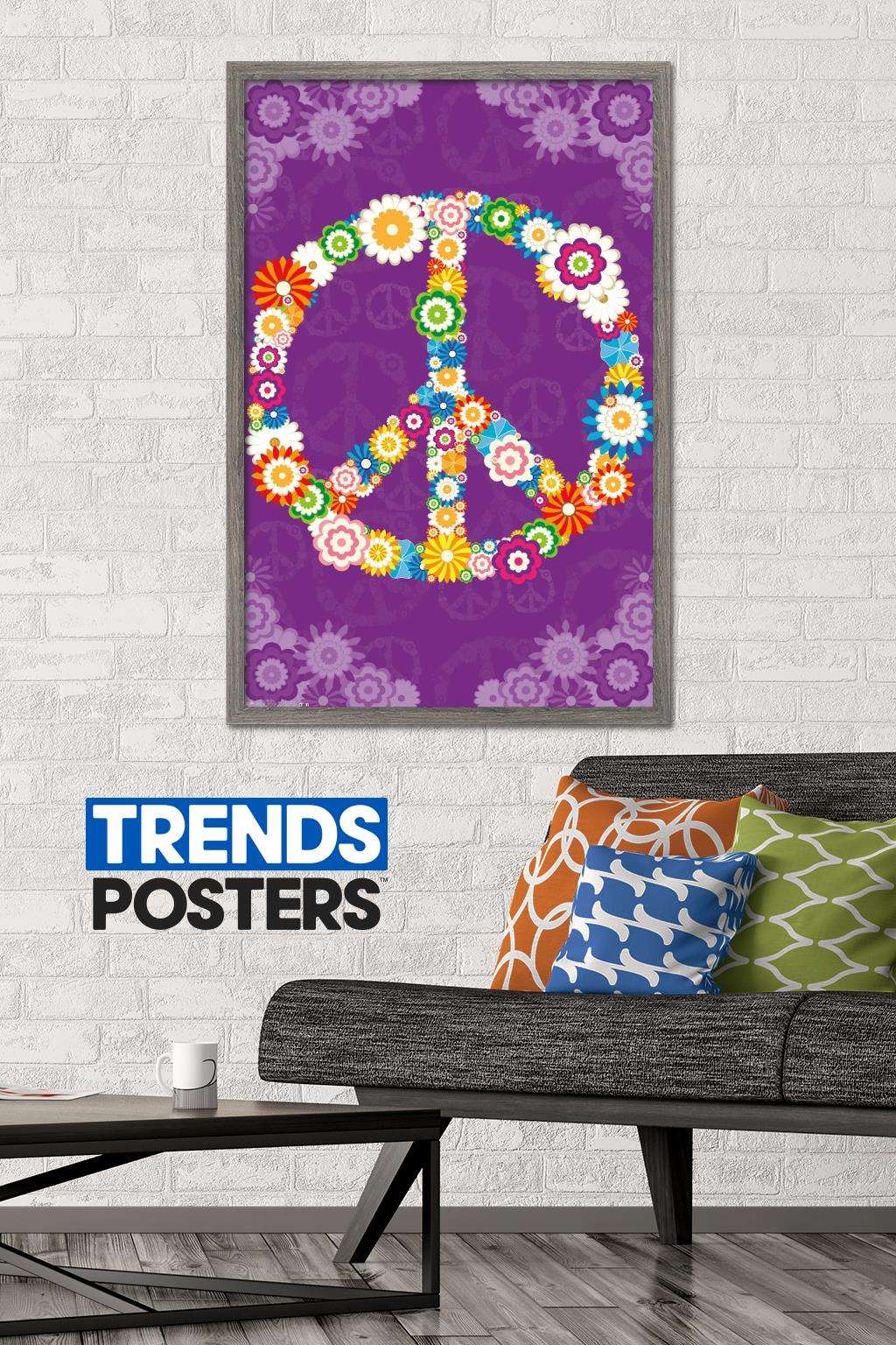 Peace Sign 2013 Wall Poster, 22.375" x 34", Framed