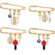 thumbnail image 1 of 4 broches de seguridad chapados en oro con colgante para mochilas, ropa e insignias., 1 of 5