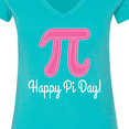 thumbnail image 4 of Inktastic Happy Pi Day Pink Math Symbol Women's V-Neck T-Shirt, 4 of 5