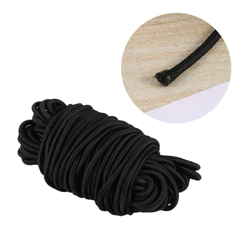 1PC 10M Long Round Stretch Rope Rubber Band Elastic Cord Multi-purpose Elastic  String Sturdy Elastic Rope for Store Home Use Black 