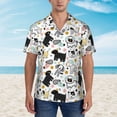 thumbnail image 4 of Daiia Funny Puppy Hawaiian Shirt for Men Gentle Cotton Regular Short Sleeve Casual-Small, 4 of 9