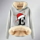 thumbnail image 4 of WILLBEST Sudadera Deportiva para Mujer, con Estampado de Letras Navideñas, de Lana, Cálida, Ideal para El Invierno Modelo 860 Grande, 4 of 4
