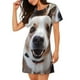 thumbnail image 2 of Balery Realistic Cute Puppy Camisón de manga corta con cuello redondo para mujer, cómodo y elegante., 2 of 6