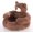Brown, variant on Teddy Bear Dog Bed with Arms, 2025 New Cozy Donut Cute Soft Warm Non-Slip Plush Cuddle Bear Pet Bed with Anti-Slip Bottom for Cat and Dogs