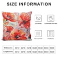 thumbnail image 5 of YINGXI  Wild Red Poppies Throw Pillow Cover Flower Floral Bloom Branch Nature Plant Summer Home Decor Pillowcase Cushion Cover 12x12in, 5 of 5