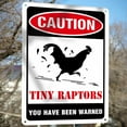 thumbnail image 6 of 2 Pack Caution Tiny Raptors Sign, PVC Funny Chicken Coop Signs for Farm, Kitchen, Rooster Hen House Decoration Indoor or Outdoor Use, 7x10 inches Waterproof, 6 of 7
