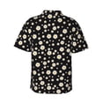 thumbnail image 3 of Balery Daisy Print Men's Hawaiian Shirts Short Sleeve Beach Shirt Relaxed Fit Vacation Button Down Shirts-3X-Large, 3 of 9