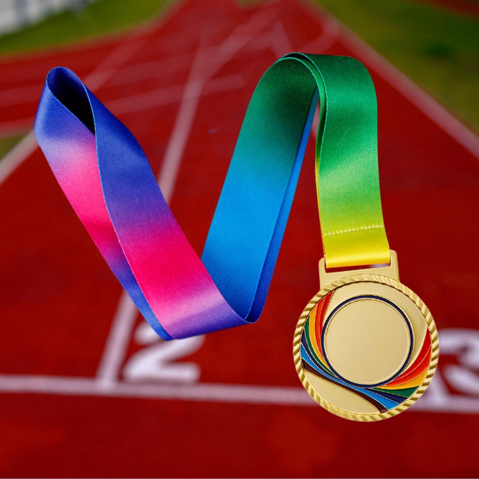 Baoblaze 6x Award Medal Trophy Medal, 1st 2nd 3rd Prize, with Neck Ribbon Medal for Games, Competitions, Basketball Parties