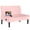 Pink, variant on Mini Comfy Couch Armless Loveseat Sofa with USB Port, Navy Blue - Compact Sofa for Small Spaces, Living Room, Office