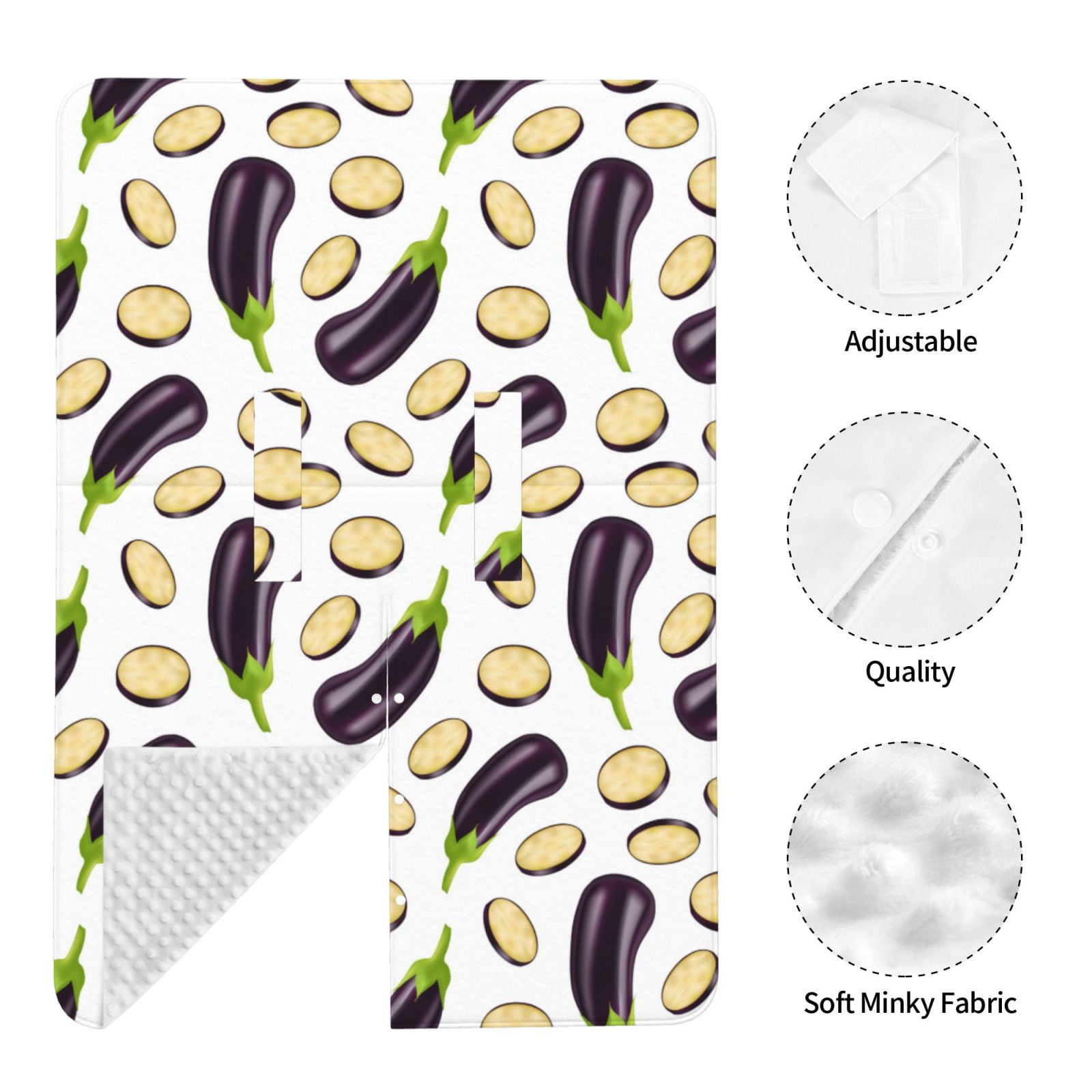 Car Seat Cover Baby - Eggplant slices Breathable Infant Car Seat Cover for Baby Carseat, Lightweight Comfort Baby Essentials Must Haves Newborn Stuff for Girl Boy