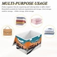 thumbnail image 6 of Iauyy Large Storage Box with Lid - Foldable Home Storage Bins for Clothes Toy Holiday Decor, Orange Color (42*32*30cm), 6 of 6