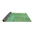 thumbnail image 2 of Ahgly Company Indoor Round Abstract Turquoise Blue Modern Area Rugs, 4' Round, 2 of 4