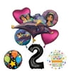 Mayflower Products Aladdin 2nd Birthday Party Supplies Princess Jasmine Balloon Bouquet Decorations - Black Number 2